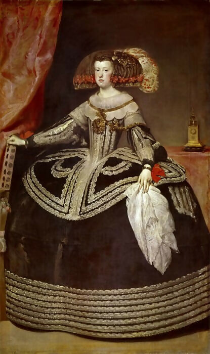 Diego Rodriguez de Silva y Velazquez – Portrait of Queen Mariana of Austria 50X40 Canvas