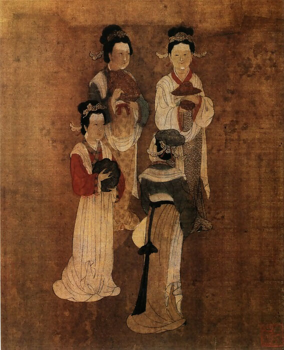 Chinese Artists of the Middle Ages (佚名 - 四美图) – Unknown 45x60 Canvas