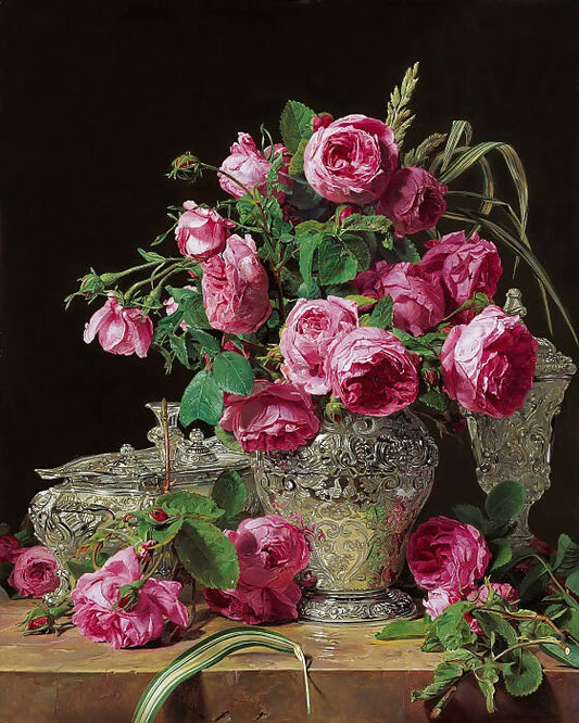 Museum Liechtenstein Ferdinand Georg Waldmüller Roses 50X87 Canvas