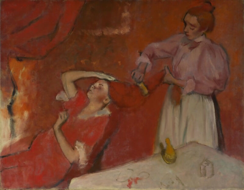 Part 3 National Gallery - Edgar Degas - Combing the Hair 50X40 Canvas