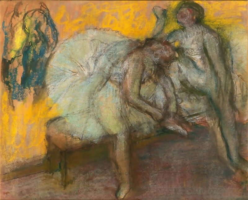 part 3 Louvre - Degas, Edgar (Paris 1834-1917) -- Ballerina in position 50X40 Canvas