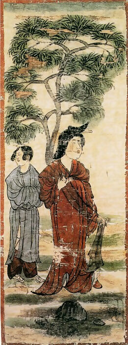 Chinese Artists of the Middle Ages (佚名 - 树下美人图) – Unknown 90x120 Canvas