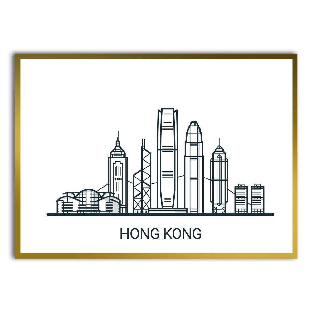 Hongkong Gold Printed frame acrylic canvas Frames