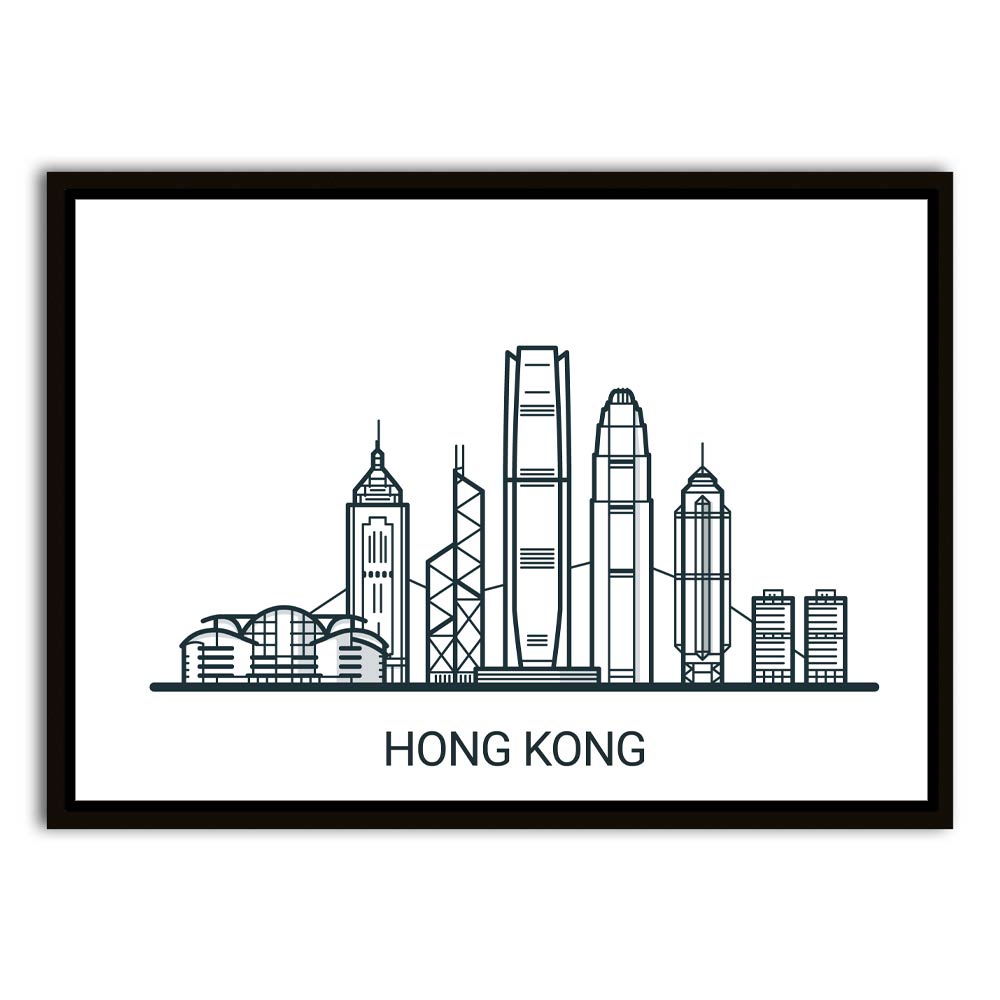 Hongkong Black Canvas frame acrylic canvas Frames