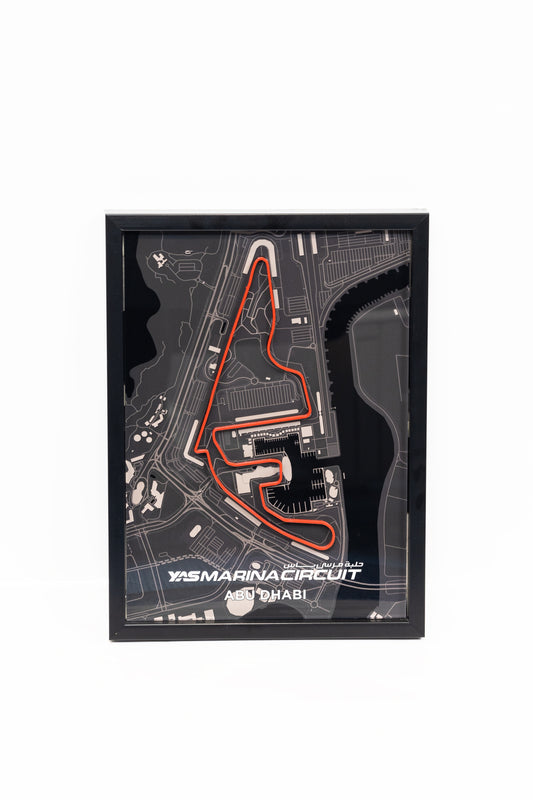 Yas Marina Circuit 3D Track Map Frame
