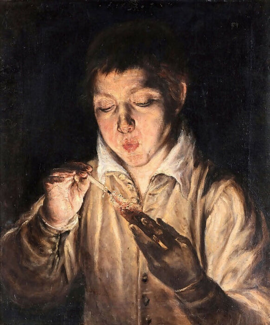 El Greco - Boy Lighting a Candle 50X40 Canvas