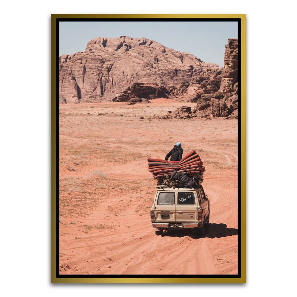 Desert Ride Gold Canvas frame acrylic canvas Frames