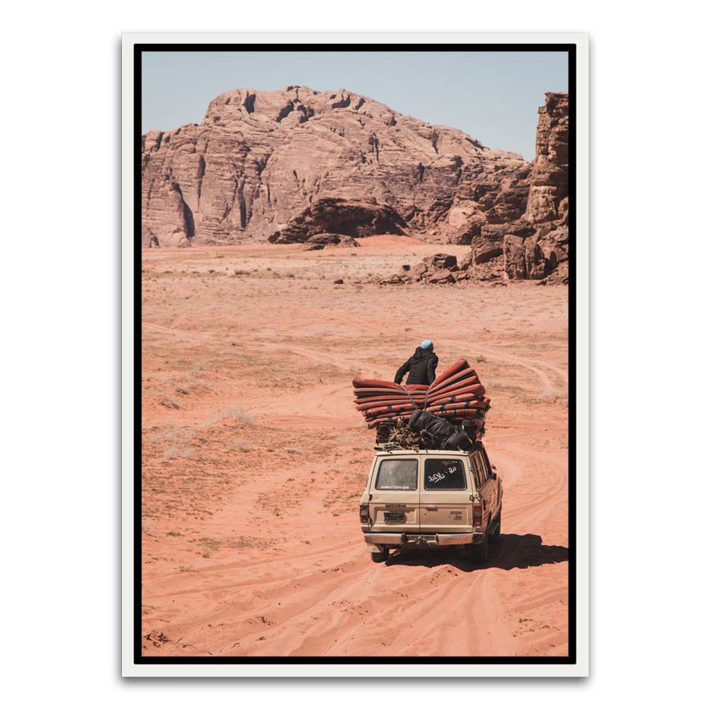 Desert Ride White Canvas frame acrylic canvas Frames