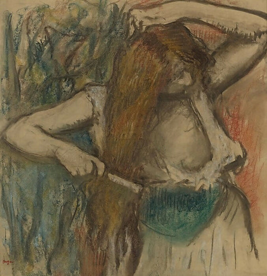 Paintings from Sotheby's auctions – Edgar Degas - Woman Arranging Her Hair, 1894 50X40 Canvas