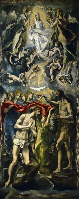 El Greco - Baptism of the Lord 50X40 Canvas