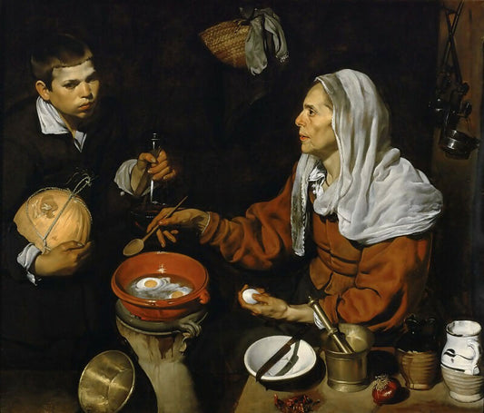 Diego Rodriguez de Silva and Velazquez – The Old Cook 50X40 Canvas