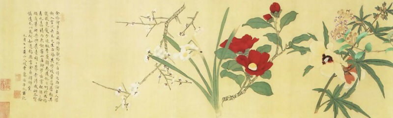 Chinese Painters of the Middle Ages (鲁治 - 百花图(部分)) – Lu Zh 50X40 Canvas