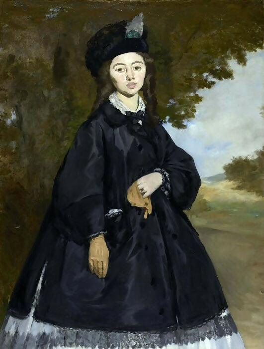 Edouard Manet – Portrait of Madame BrunetEdouard Manet – Portrait of Madame Brunet