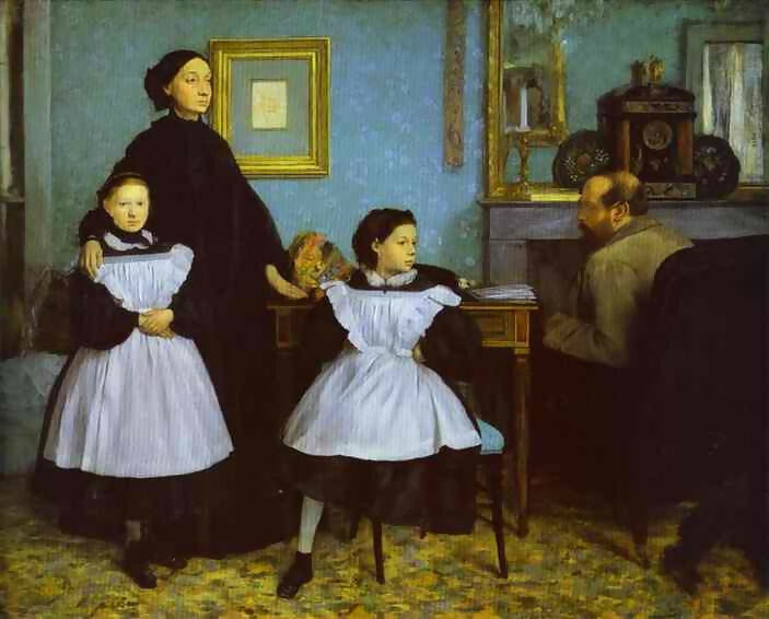 Edgar Degas - Portrait of the Belleli Family 50X40 Canvas