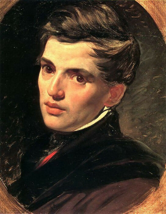 KarlPavlovichBryullov–PortraitofthearchitectA.P.Bryullov,theartist’sbrother.1823-1827 50X46 Canvas