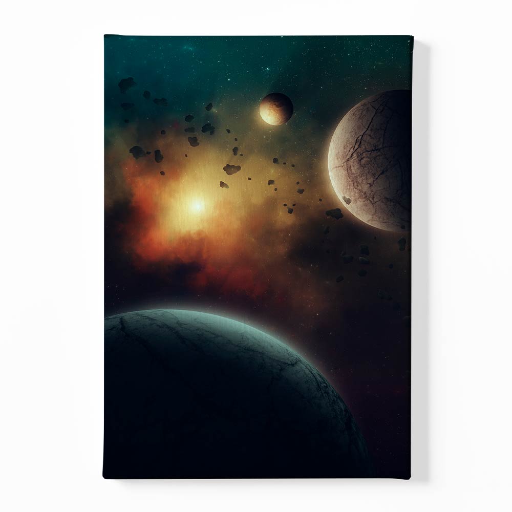 Sunrise in space Canvas acrylic canvas Frames