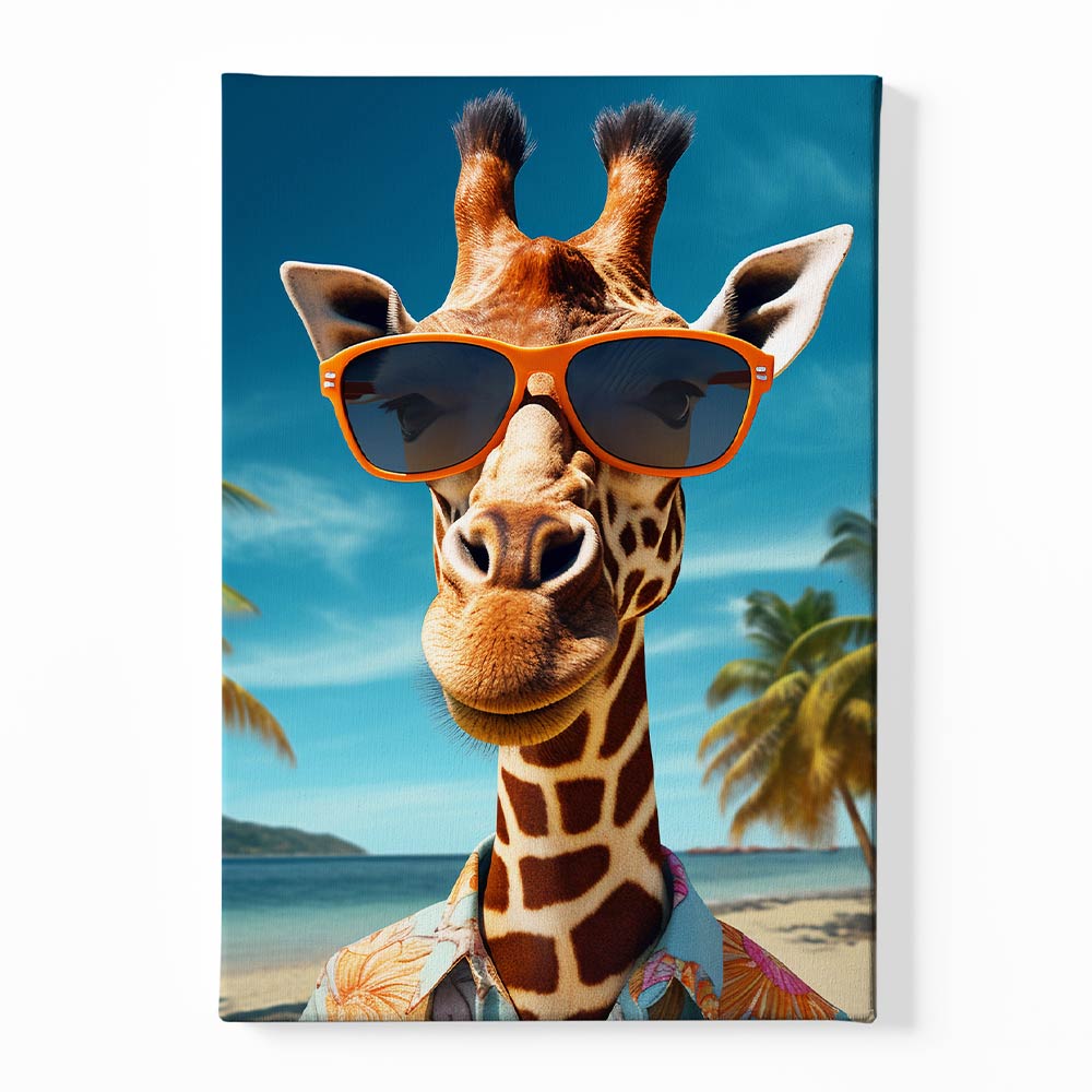 giraffe in beach Canvas acrylic canvas Frames