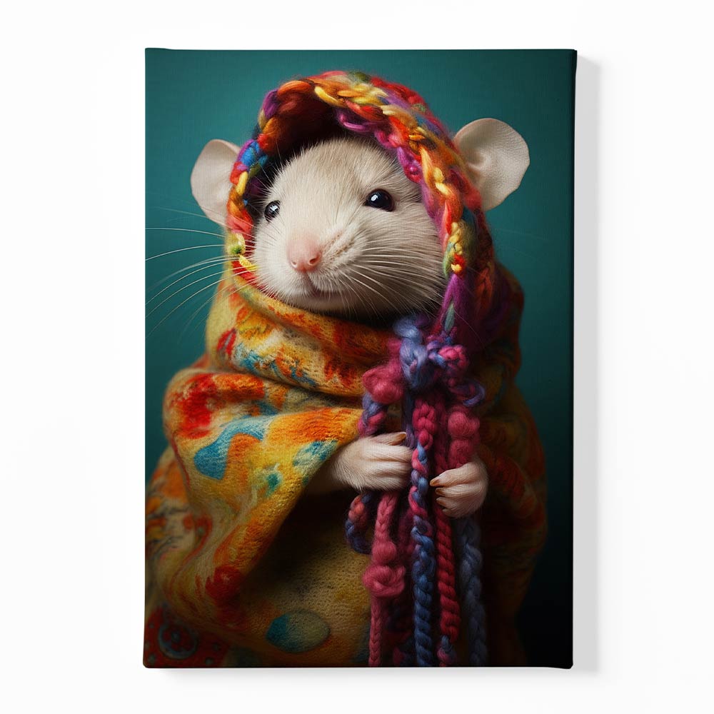 Cuttie rat Canvas acrylic canvas Frames