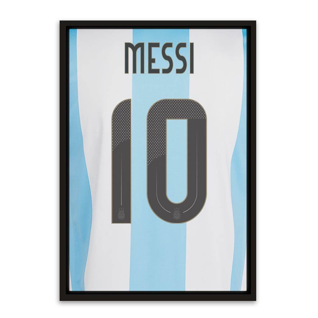 Messi T shirt Black Canvas frame acrylic canvas Frames