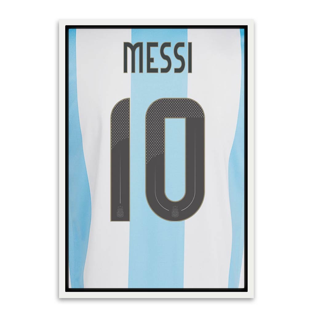 Messi T shirt White Canvas frame acrylic canvas Frames