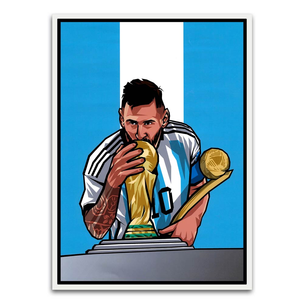 Messi White Canvas frame acrylic canvas Frames