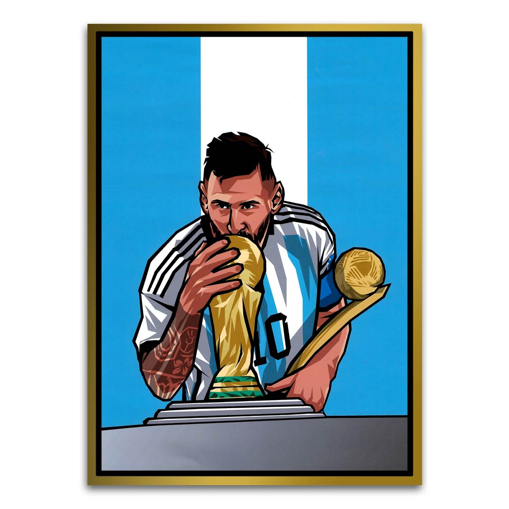 Messi Gold Canvas frame acrylic canvas Frames