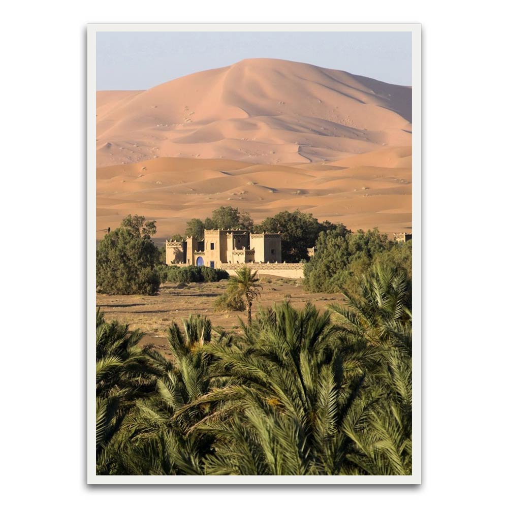 Morrocco 1 White Printed frame acrylic canvas Frames