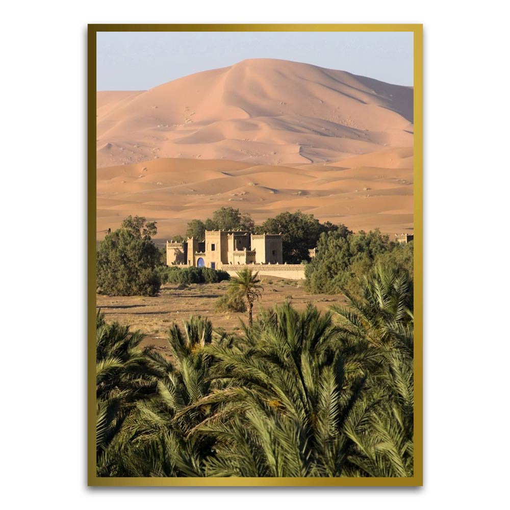 Morrocco 1 Gold Printed frame acrylic canvas Frames