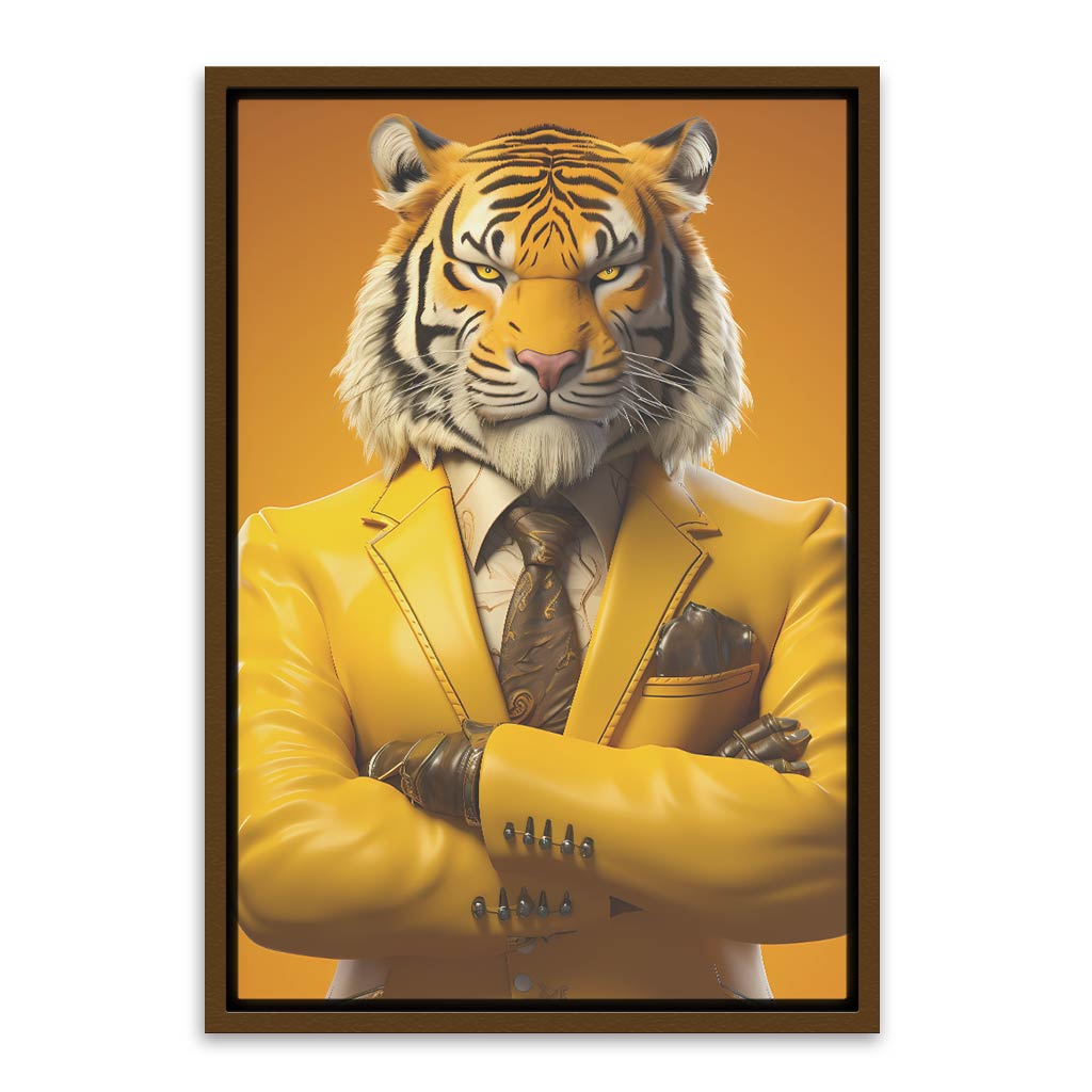 Tiger 1 Brown Canvas frame acrylic canvas Frames