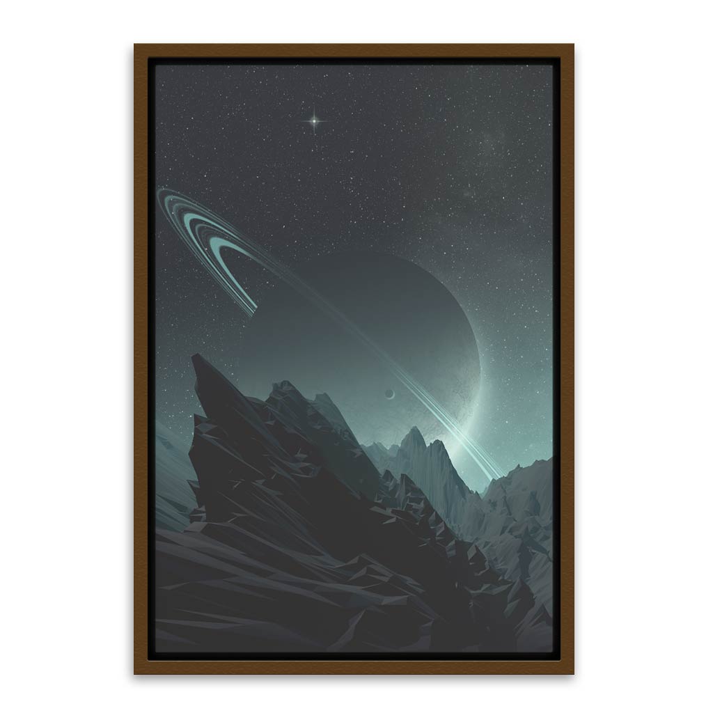 Saturn Planet Brown Canvas frame acrylic canvas Frames