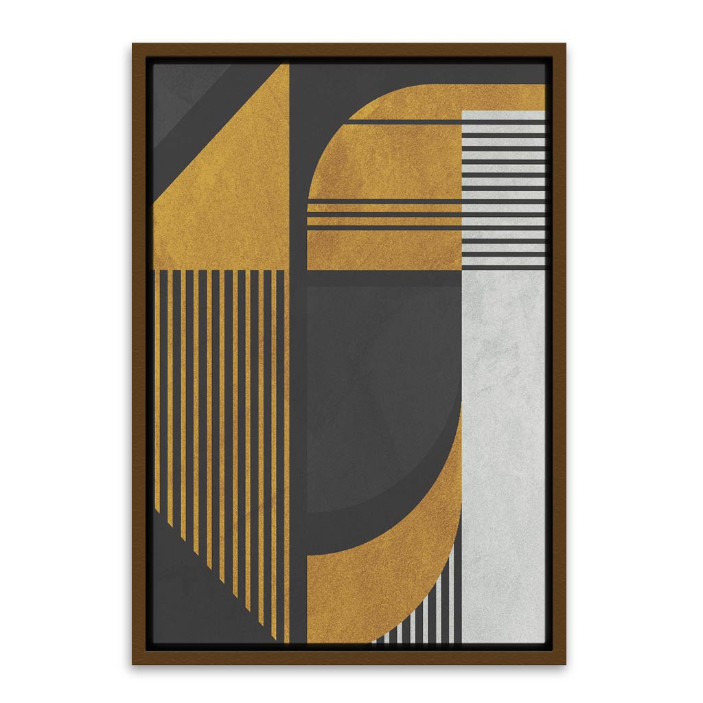 Curved Abstract Brown Canvas frame acrylic canvas Frames