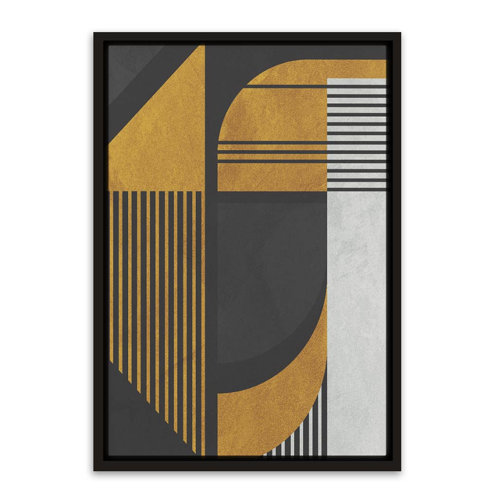 Curved Abstract Black Canvas frame acrylic canvas Frames