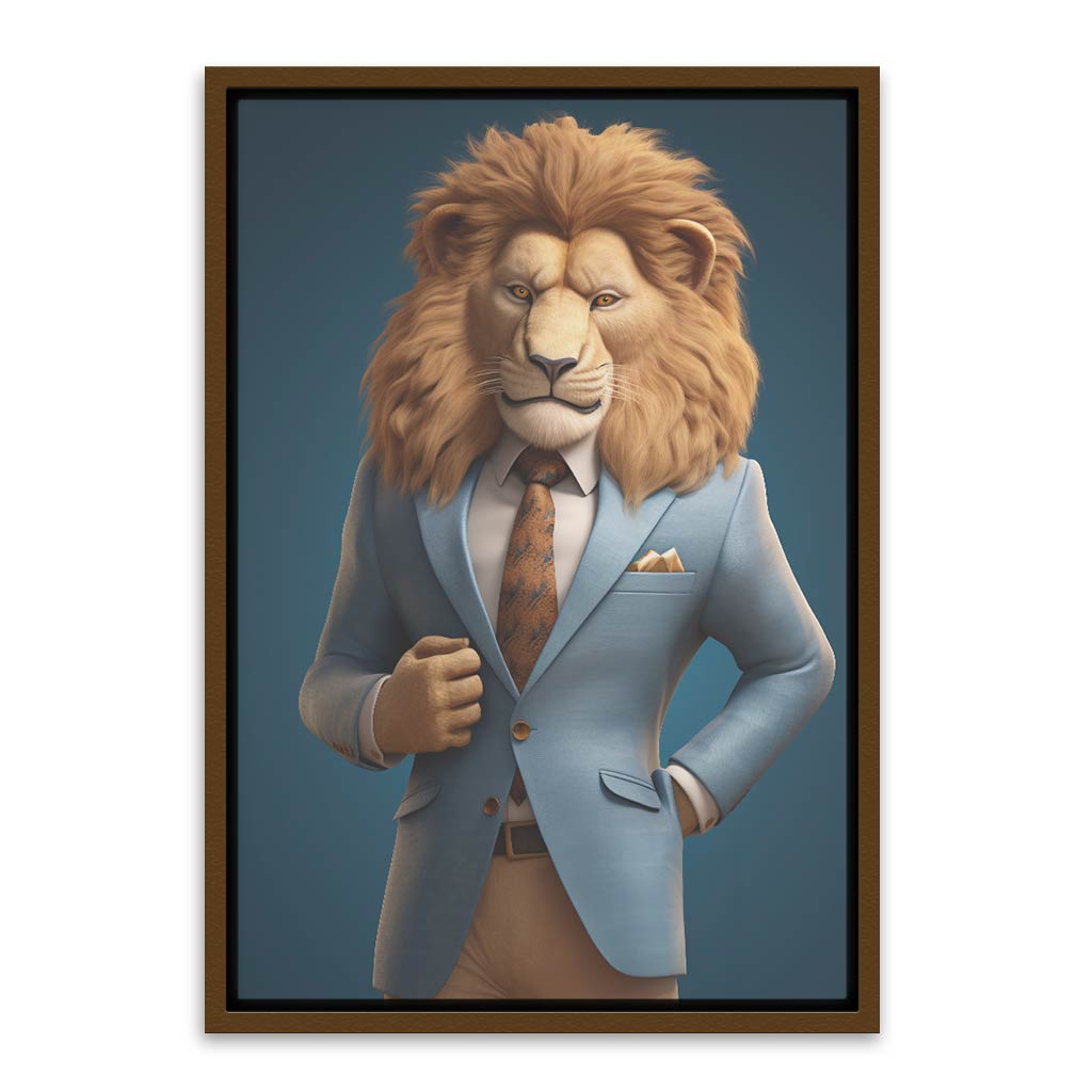 Classic Lion Brown Canvas frame acrylic canvas Frames