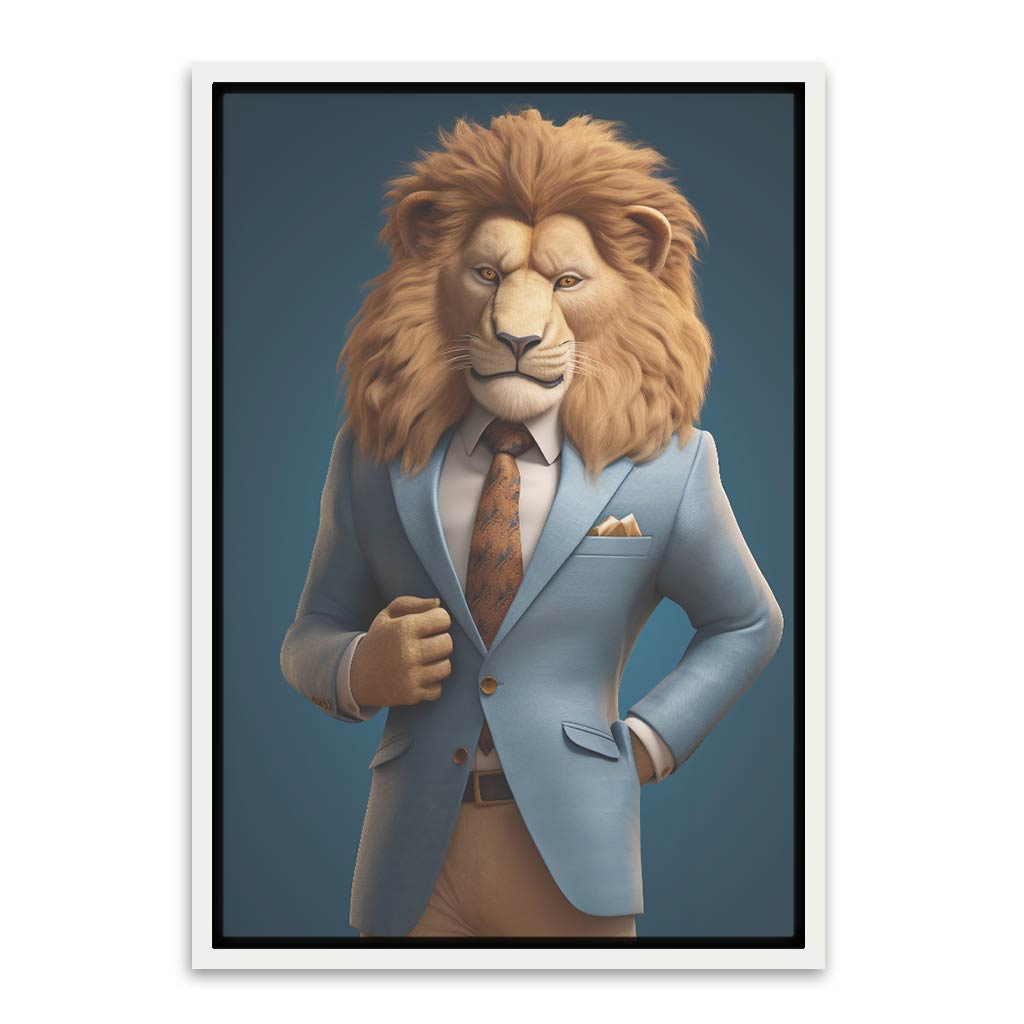 Classic Lion White Canvas frame acrylic canvas Frames