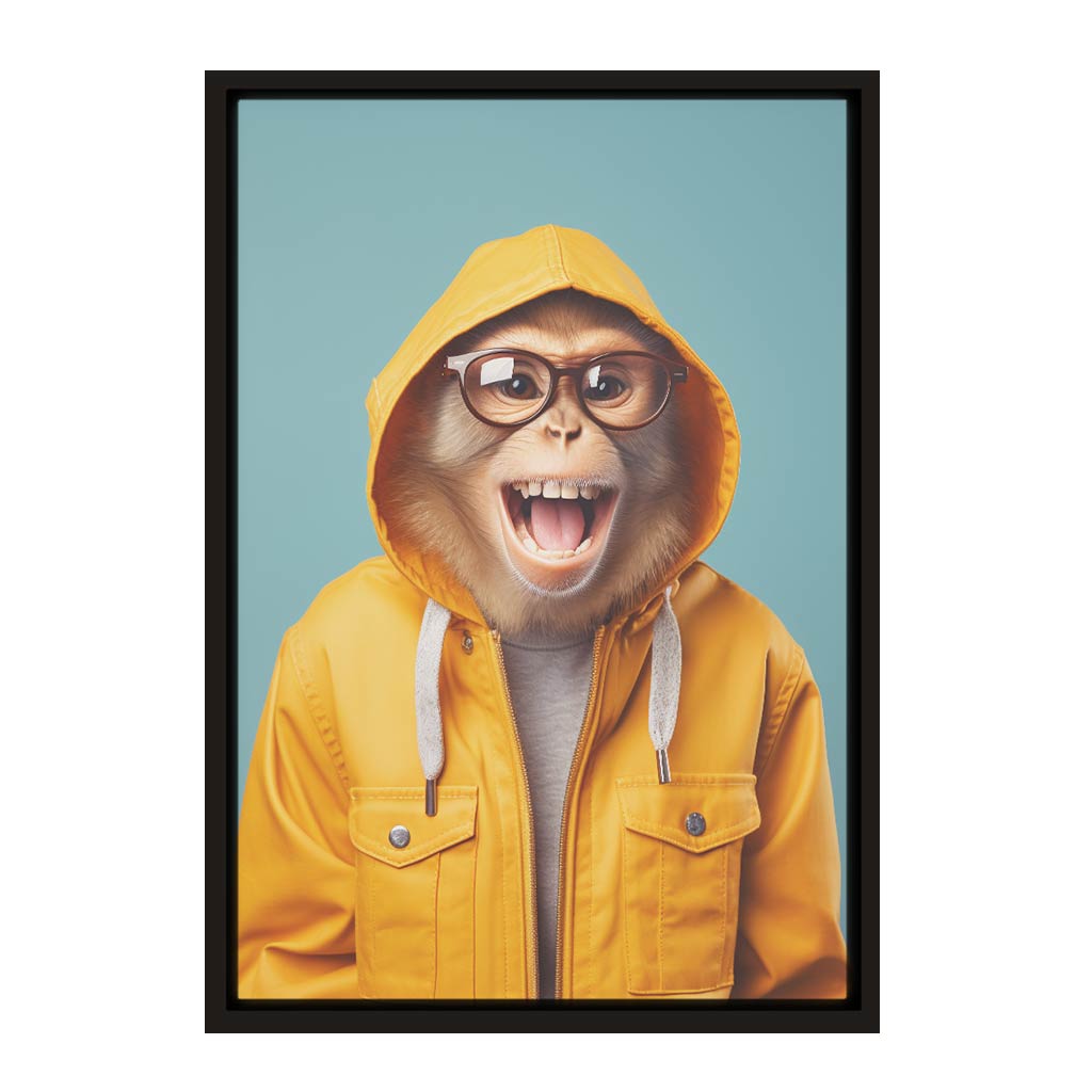 Funny Monkey Black Canvas frame acrylic canvas Frames