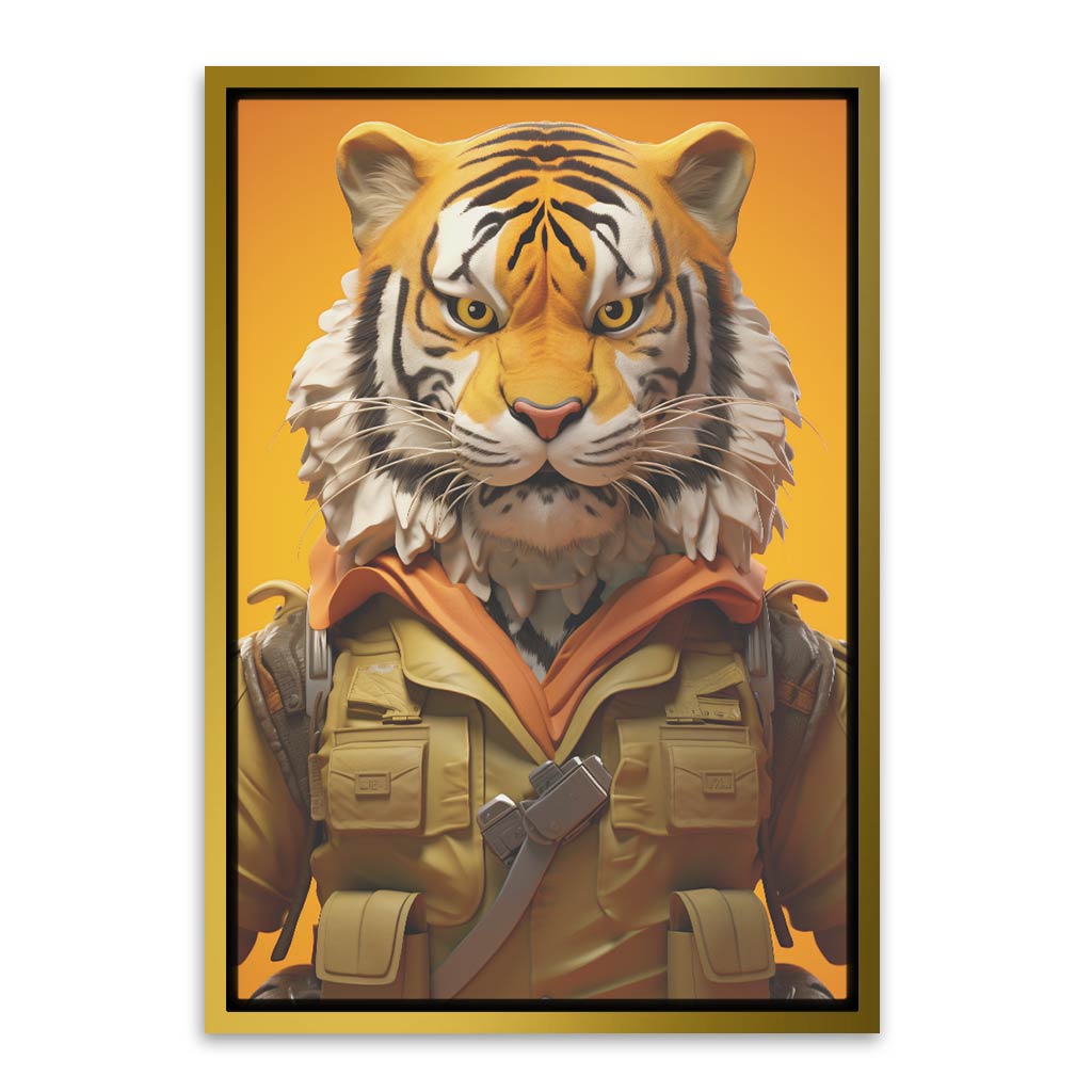 Tiger Gold Canvas frame acrylic canvas Frames