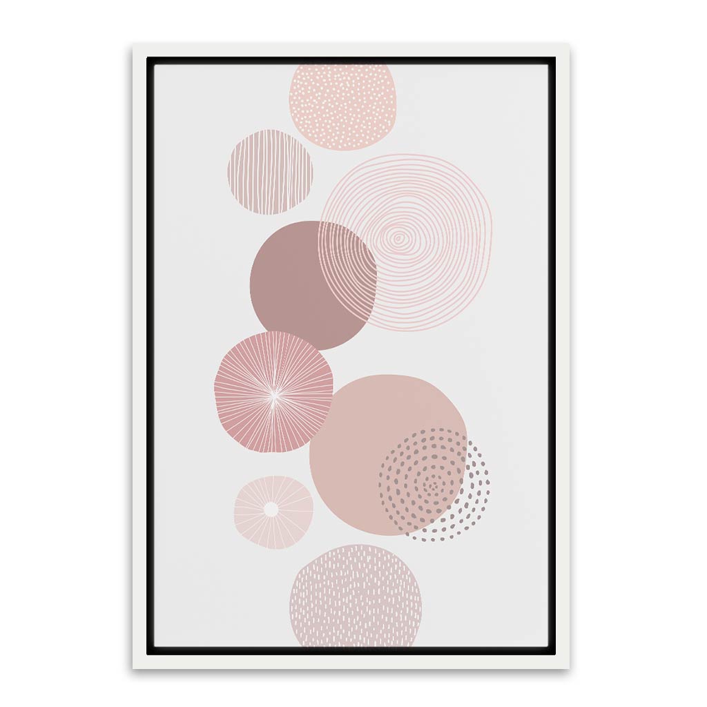 Pastel Pink Abstract White Canvas frame acrylic canvas Frames