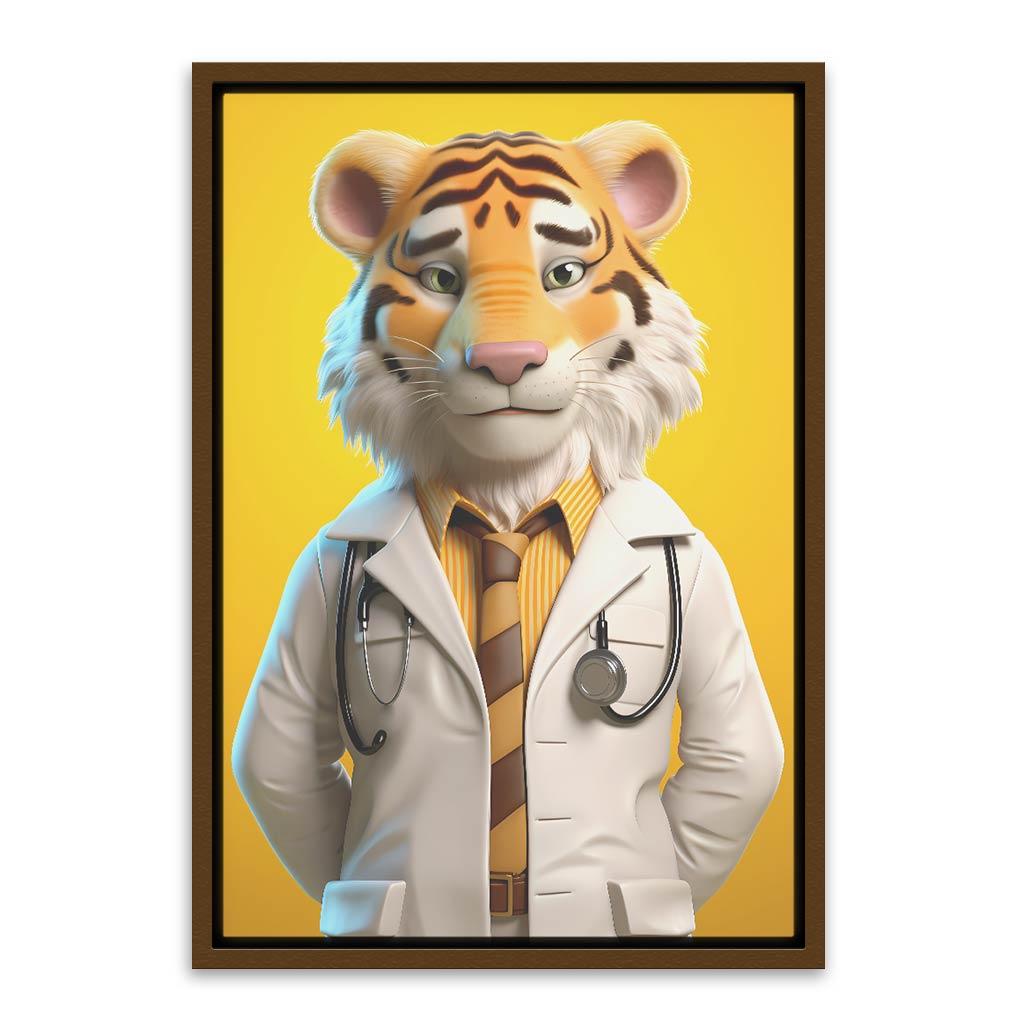 Doctor - Tiger Brown Canvas frame acrylic canvas Frames