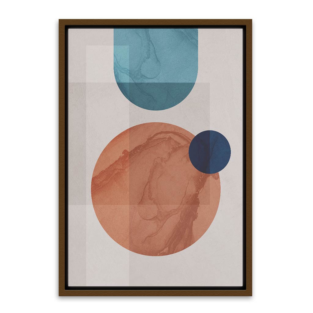 Abstract Circle Wall Art Brown Canvas frame acrylic canvas Frames