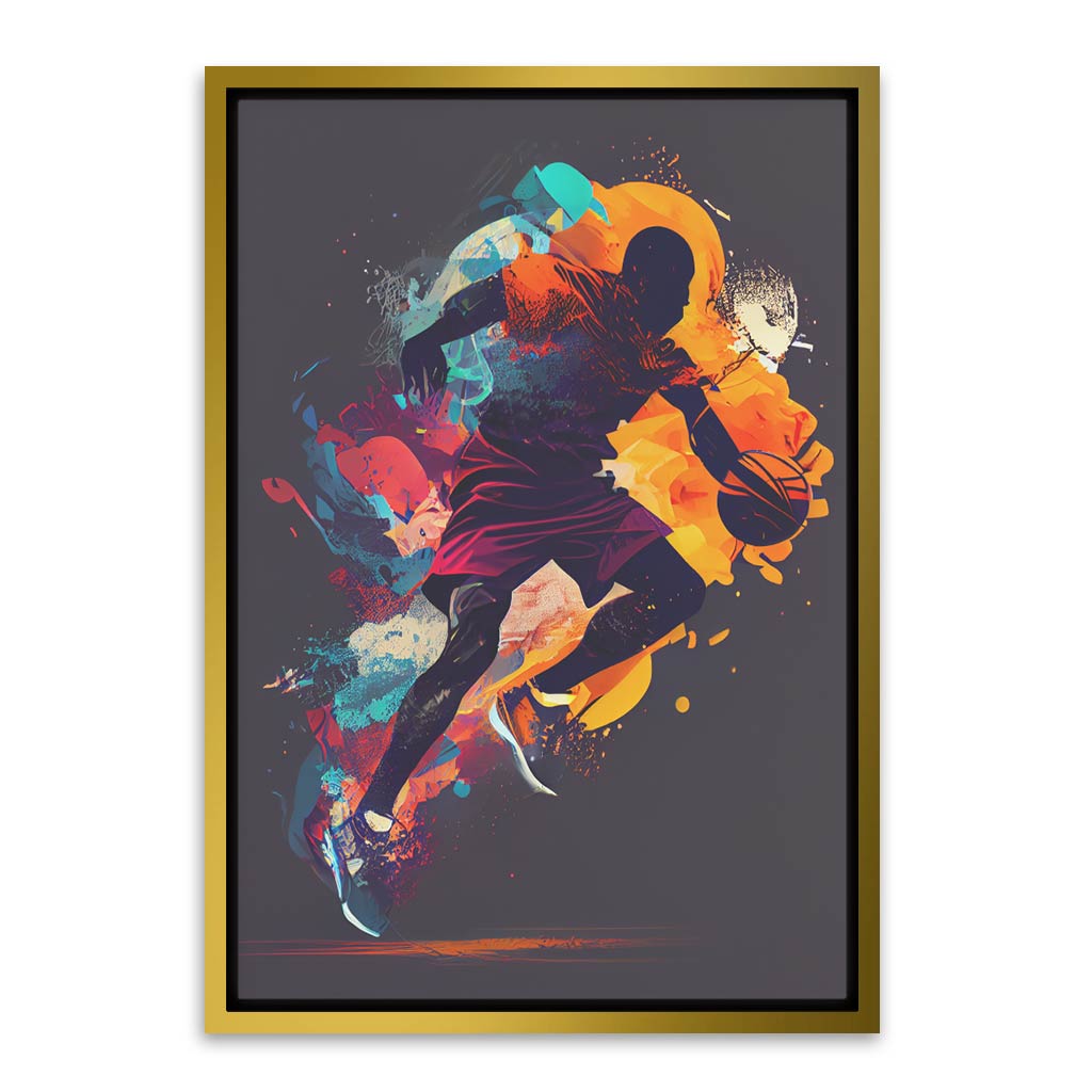 Vibrant Velocity Gold Canvas frame acrylic canvas Frames