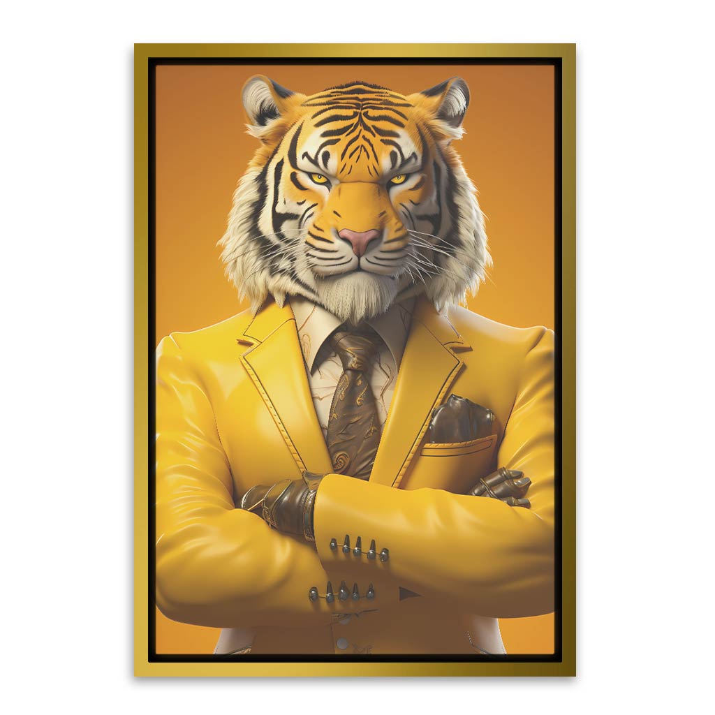 Tiger 1 Gold Canvas frame acrylic canvas Frames