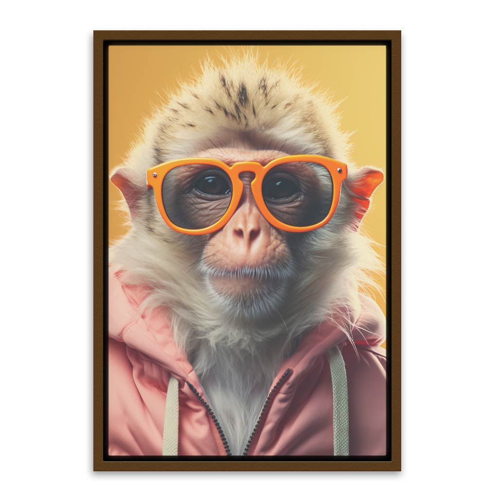 Funkey Monkey Brown Canvas frame acrylic canvas Frames