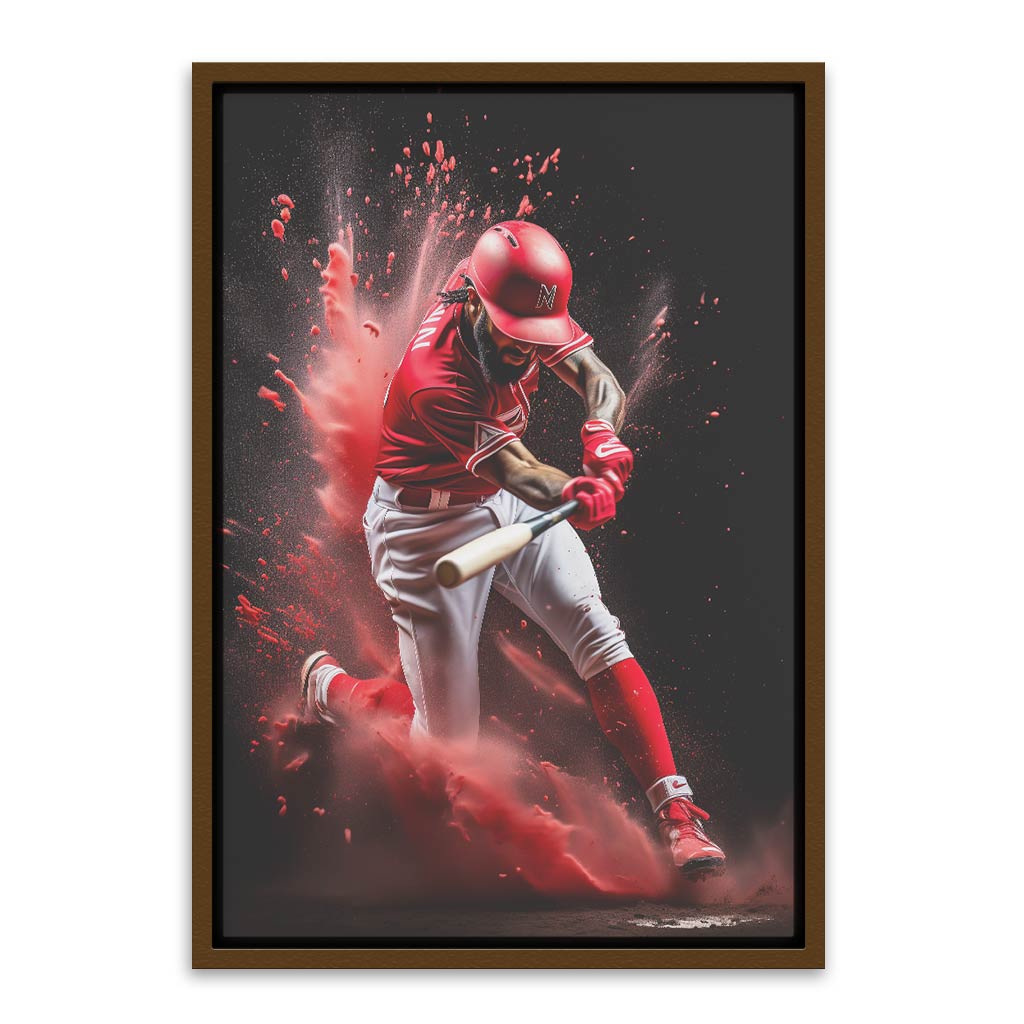 Hitting ball Brown Canvas frame acrylic canvas Frames