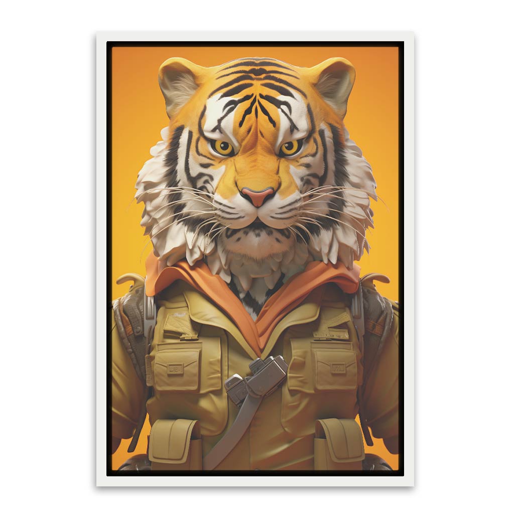 Tiger White Canvas frame acrylic canvas Frames