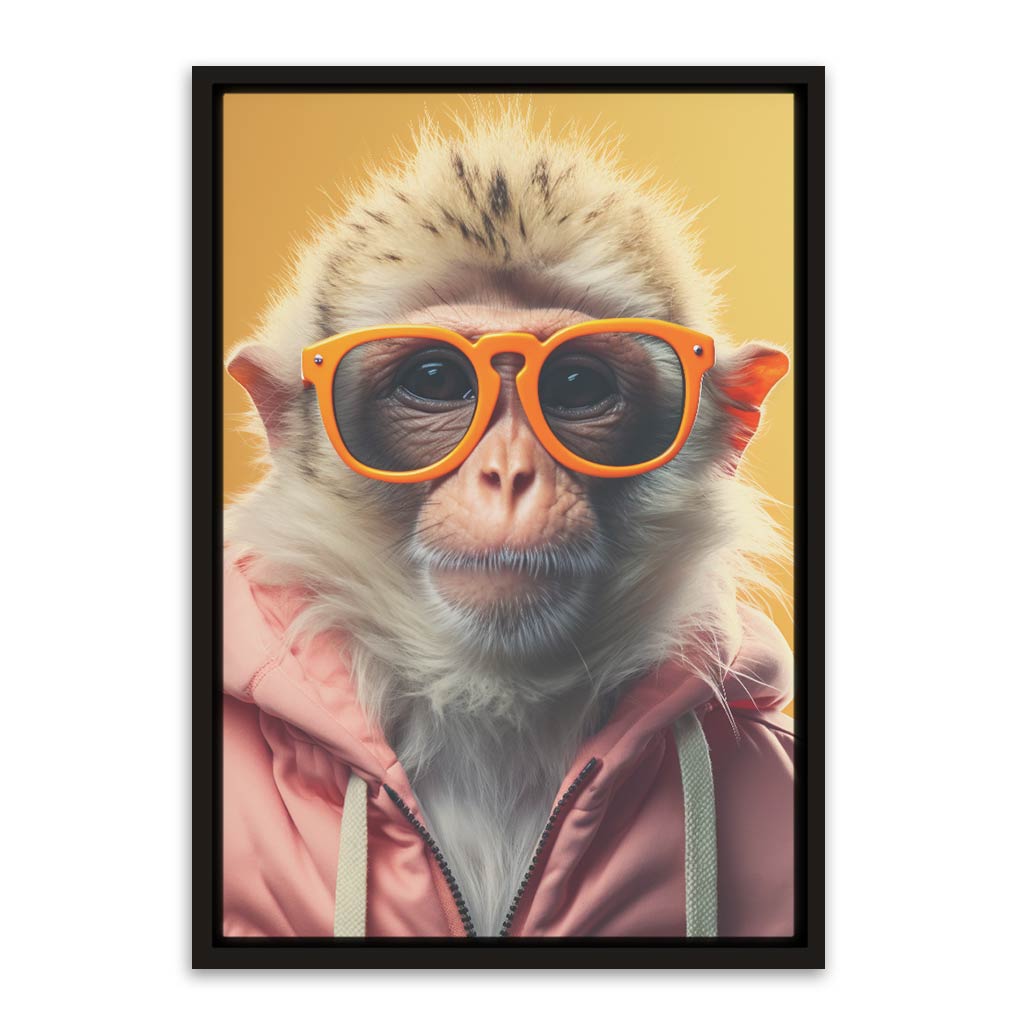 Funkey Monkey Black Canvas frame acrylic canvas Frames