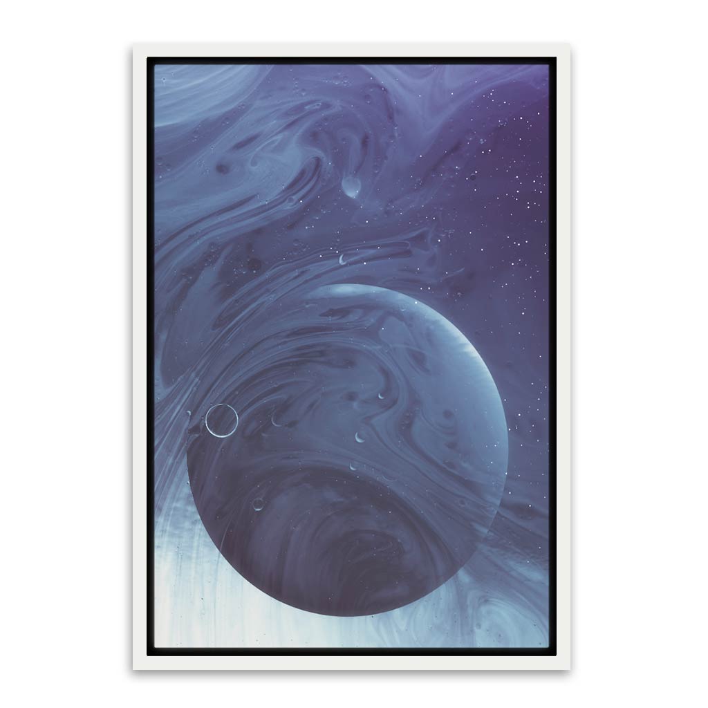 Planet abstract White Canvas frame acrylic canvas Frames