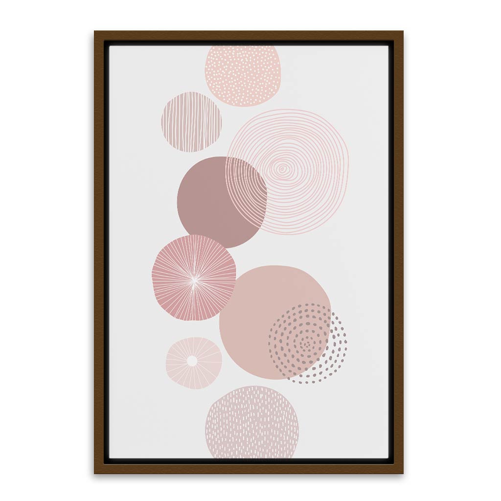 Pastel Pink Abstract Brown Canvas frame acrylic canvas Frames