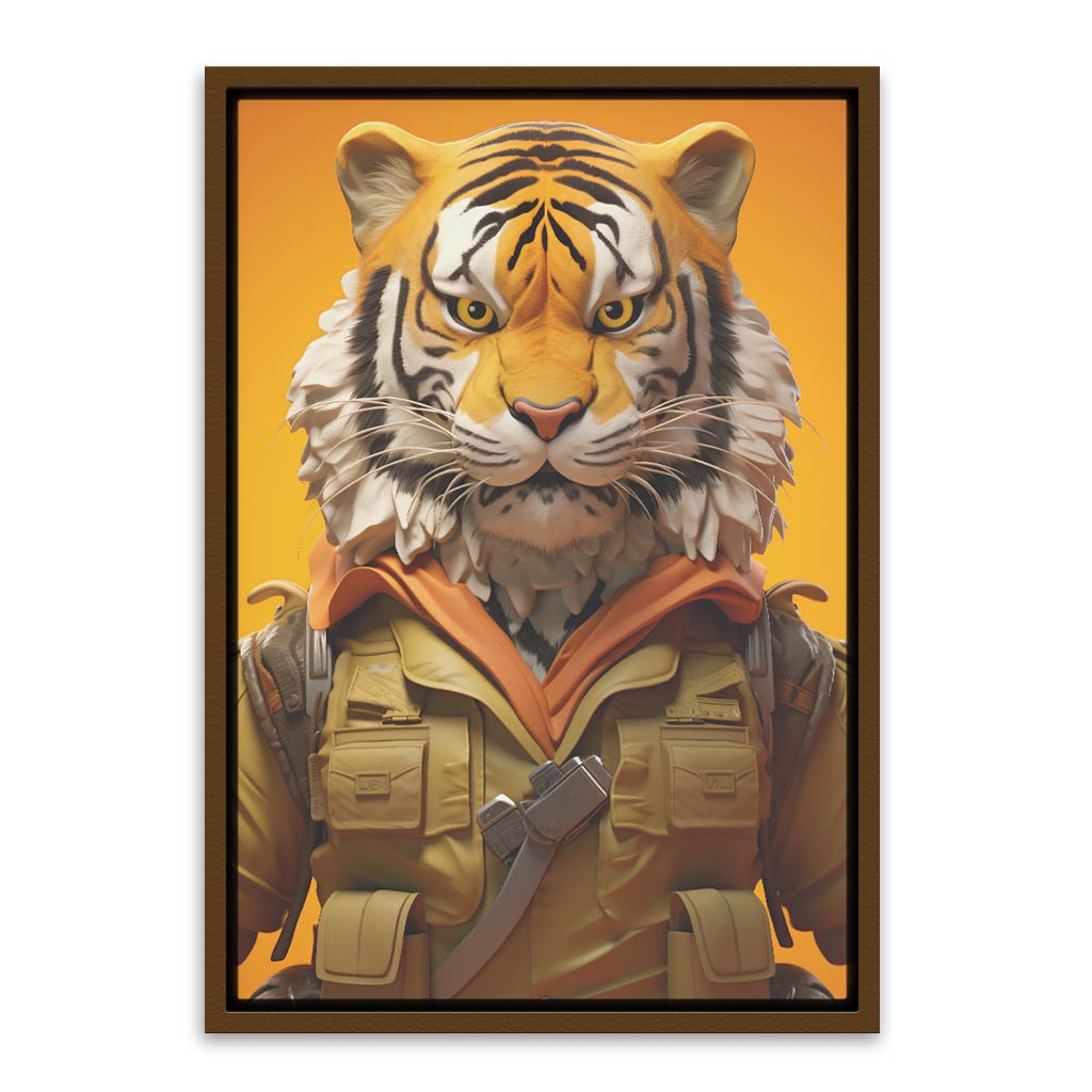 Tiger Brown Canvas frame acrylic canvas Frames