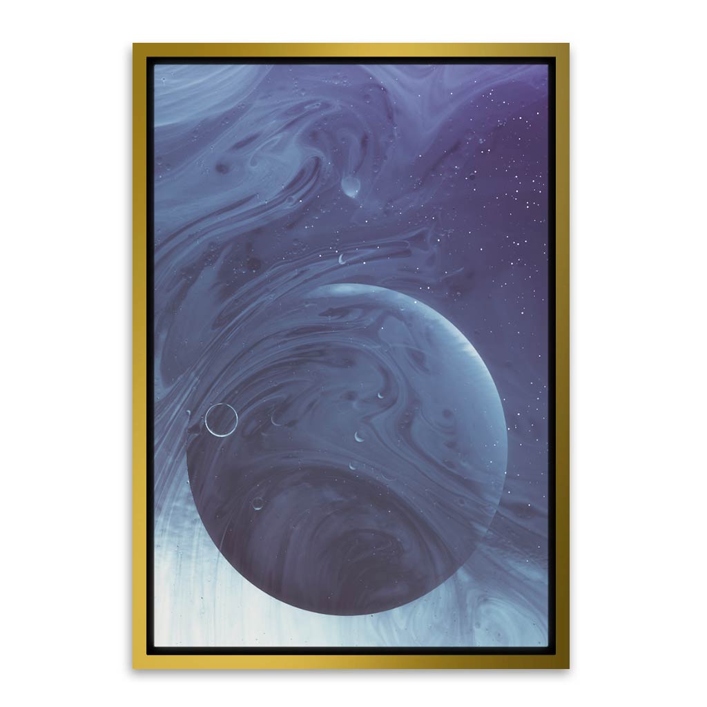 Planet abstract Gold Canvas frame acrylic canvas Frames