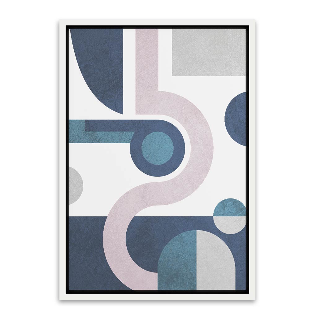 Geo matric Abstract Art White Canvas frame acrylic canvas Frames